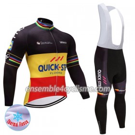 Tenue Maillot M/L + Collant à Bretelles 2017 Quick-Step Floors Hiver Thermal Fleece N002